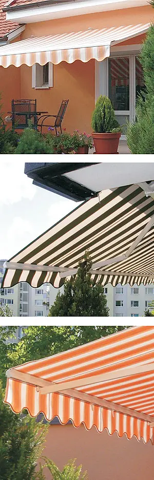 Csuklókaros napellenző, Basic New (400*250 cm-ig., Kézi működtetéssel)